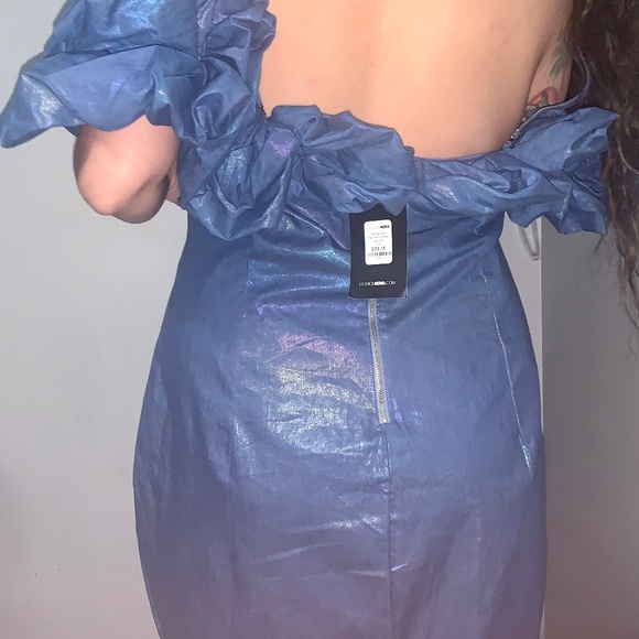 Fashion Nova Feeling Just Right Mini Dress - Blue - 1X - Picture 4 of 6